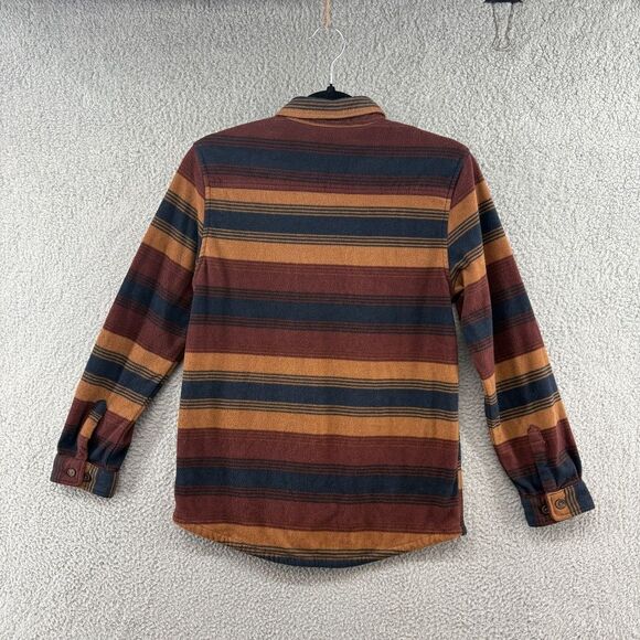 O'Neill flannel button up shirt striped warm coastal boys size XL - Picture 2 of 12